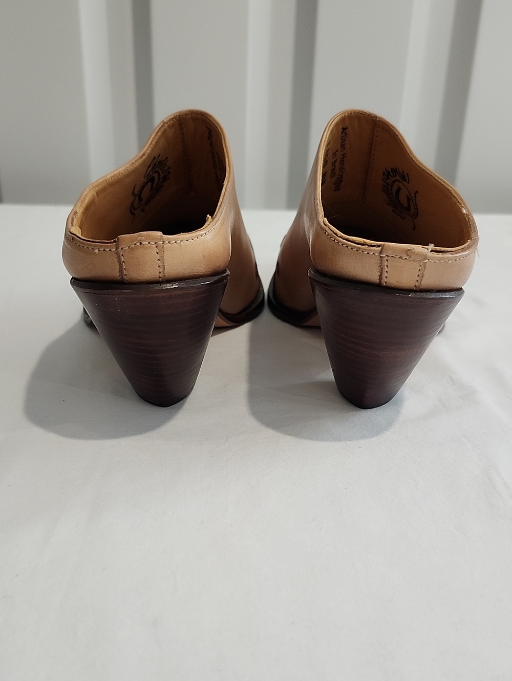 Charlie 1 Horse by Lucchese Mules Bootie Slides Size 8.5 Western Upscale Leather - Picture 4 of 8